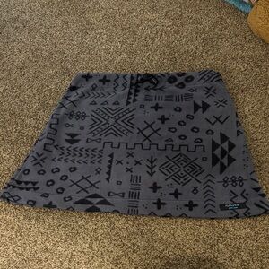 Gray Patterned Fleece Skirt